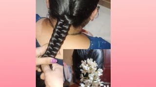 Simple Fishtail Hairstyle in 2 minutes [upl. by Cand720]