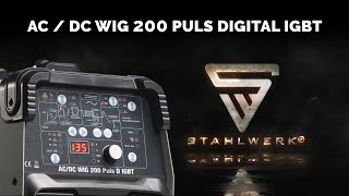 STAHLWERK Videoanleitung  AC DC WIG 200 PULS DIGITAL IGBT  ZusammenbauProbeschweißenErklärung [upl. by Amil510]