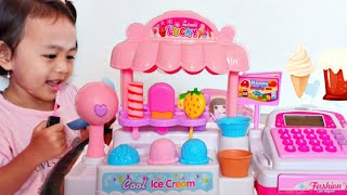 Drama Parodi Lucu 💞 Penjual Es Krim Suka Make Up Cuma Satu Pembeli 💞 Mainan Anak Perempuan 💞 Riska [upl. by Fabriane]