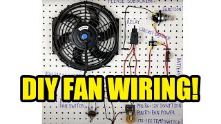 How To Wire An Electric Radiator Fan Relay Temp Sensor AND Switch  WiringRescue [upl. by Ylrrad665]