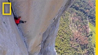 See First Video of Most Dangerous RopeFree Climb Ever Alex Honnold  National Geographic [upl. by Dronel]