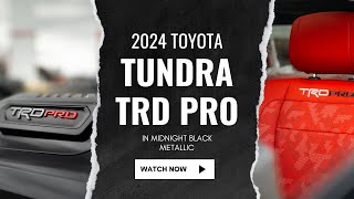 Walk Around The  2024 TRD PRO Tundra in Midnight Black Metallic  Autoline Toyota [upl. by Etteroma]