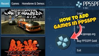 How To Add Games In PPSSPP in Android  Kinatix Gaming [upl. by Ythomit]