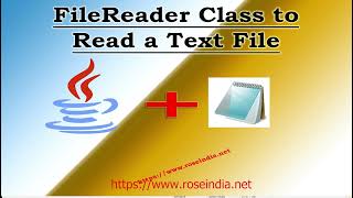 How to read a text file using FileReader class [upl. by Uhej]