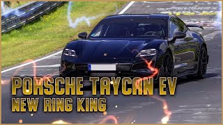 Unleashing Power Nürburgring Record by Porsche Taycan Turbo [upl. by Adnawed]