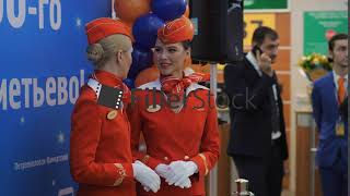 Pretty stewardesses of Aeroflot airlines Russia [upl. by Siegler]