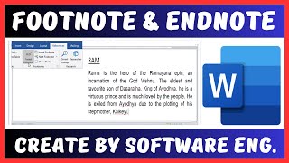 Use Footnote and Endnote in Microsoft Word in Hindi Language [upl. by Drofniw]