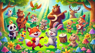 The jungle song 🎶  sing along  kids songs  cartoon video for learning [upl. by Basham]