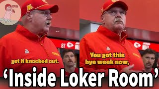 Chiefs HC ANdy Reid hilarious inside locker room after win over the Saints [upl. by Babs]