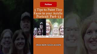 5 Tips to Paint Tiny Faces in Your Acrylic Portrait Part 13 Get your free gift from me in comment [upl. by Craig]