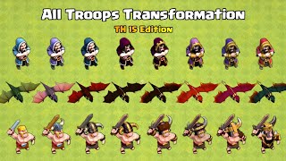 All Troops Timelapse Transformation With Animation  Clash of Clans [upl. by Burny]