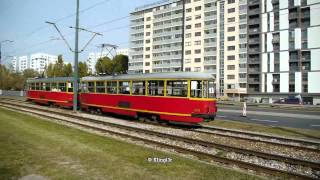 Warsaw Trams nearby terminus Wyscigi [upl. by Matejka]