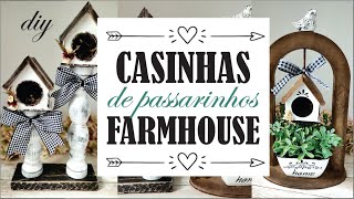 DIY  IDEIAS DE DECORAÃ‡ÃƒO LINDAS E FÃCEIS NO ESTILO FARMHOUSE  CASINHAS DE PASSARINHOS [upl. by Ayanej775]