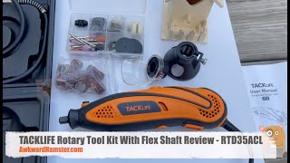 TACKLIFE Rotary Tool Kit With Flex Shaft Review  RTD35ACL [upl. by Inafetse]