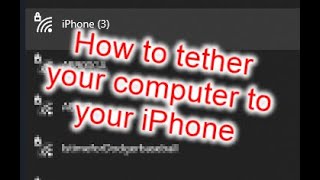 How to tether a windows pc to your iPhone [upl. by Dirgni]