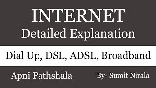 Internet Connections Dial Up Broadband DSL and ADSL [upl. by Rombert811]