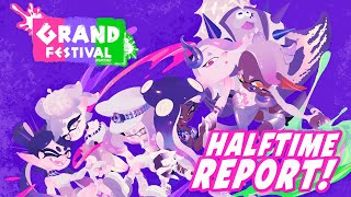 🔴GRAND FESTIVAL HALFTIME REPORT Whos WINNING👀 NEW STAGE  SONG PastPresentFuture in SPLATOON 3 [upl. by Ardnasirk565]