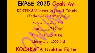 Ekpss Ocak 2025 atamaları ile ilgili 3tahmin videosuKocakafa uzaktan Eğitim Gazi Hoca 05323548198 [upl. by Mcclish]