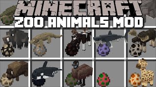 Minecraft TAME AND BUILD A ZOO WITH ANIMALS MOD  DANGEROUS PLUS CREATURES  Minecraft Mods [upl. by Viviana965]