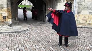 Yeoman Warder Beefeater explains the Opening Ceremony of the Keys at The Tower of London [upl. by Buonomo]