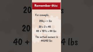 EASILY Convert Kilograms To Pounds  KG To Lbs  Useful Trick [upl. by Pompea875]