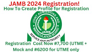 JAMB 2024  How to Create Profile with JAMB for Registration [upl. by Opal]