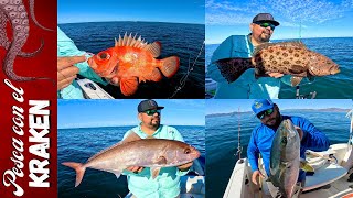 JIGGING EN LORETO  PESCA EN BOTE  Kraken Lures [upl. by Tterrej717]