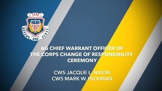 AG Chief Warrant Officer of the Corps Change of Responsibility Ceremony [upl. by Kevina]