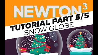 Tutorial 55 Animate a Snow Globe  Snow flakes  with After Effects Newton3 and Pastiche [upl. by Courtund]