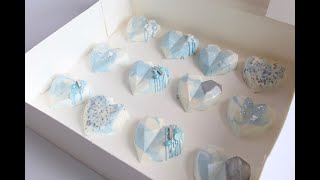 How to Make Geo Cake Hearts Tutorial with Written Instructions [upl. by Ainoek]