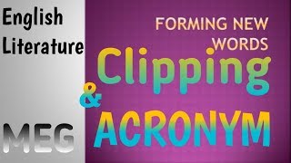 Clipping amp Acronym word formation in English [upl. by Bander638]