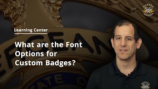 What are the Font Options for Custom Badges [upl. by Lobel225]