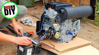 VTwin 20 HP Rotek Engine Startup  Tracked Amphibious Vehicle Build Ep 1 [upl. by Kristi]