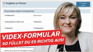 VIDEX Antrag richtig ausfüllen Schritt für Schritt Anleitung [upl. by Thelma830]