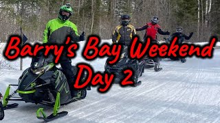 Barrys Bay Weekend Snowmobiling Day 2  Pembroke [upl. by Vonny373]