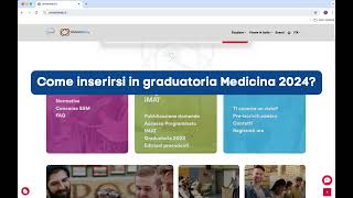 GRADUATORIA MEDICINA E VETERINARIA 2024 COME FARE DOMANDA [upl. by Dewain]