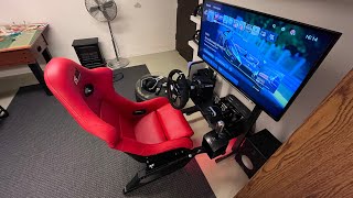 Simracing Next Level Racing FGT cockpit upgrade to RSeat Red [upl. by Eardnaed]