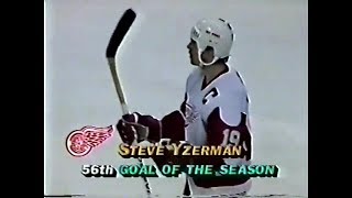 Steve Yzerman 198889 Season Highlights [upl. by Neelrihs]