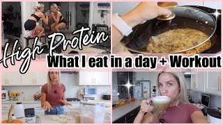 NEW HIGH PROTEIN WHAT I EAT IN A DAY amp WORKOUT MOM OF 4 TIFFANI BEASTON HOMEMAKING 2024 [upl. by Ydnis393]