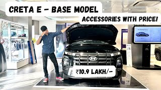 CRETA E 2024  Base Model  Ye kya kardiya hyundai ne 😞  Full Review [upl. by Coreen]