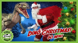 Christmas Dinosaurs for Kids Santa Claus Holiday Special at TRex Ranch with Mystery Dinosaur [upl. by Anilag85]