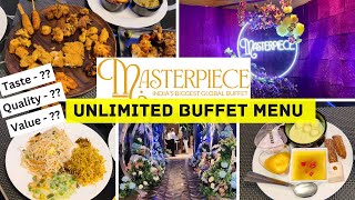 Masterpiece Buffet Hyderabad  Masterpiece Indias Biggest Global Buffet At Gachibowli Hyderabad [upl. by Elinet]