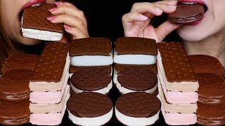 ASMR SOFT DESSERTS BIG ICE CREAM SANDWICHES DONUT SHOP PEEPS MARSHMALLOW NEAPOLITAN ICE CREAM 먹방 [upl. by Trini810]