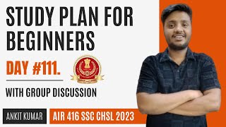 Study Plan for Beginners in SSC Exams  Day 111  SSC CGLCHSLMTSCPO  by AIR 416 in SSC CHSL 2023 [upl. by Hirz]