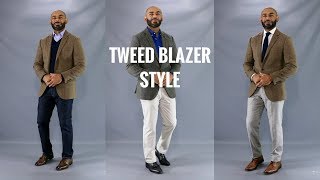 How To Style A Tweed Or Herringbone BlazerHow To Wear A Tweed Or Herringbone Sports Jacket [upl. by Elinore]