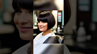 Women Short Blunt Bob with Bangs  Watch full compilation on my channel [upl. by Stephania89]