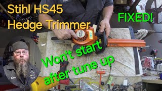 Stihl HS45 Wont Start After Tune Up [upl. by Bella]