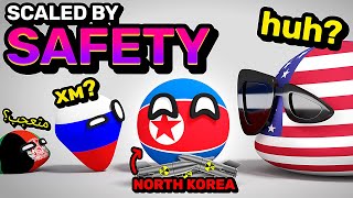 COUNTRIES SCALED BY SAFETY  Countryballs Animation [upl. by Nahum]