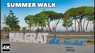 🇪🇸 Malgrat de Mar Santa Susanna Catalonia Spain 🌞 4K Walk [upl. by Olaznog915]