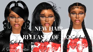 Sims 4 CC Hair Releases Of 2024  Sims 4 CC  Sims 4 Urban CC Hairs  Sims 4 Hair CC  The Sims 4 [upl. by Nerhe]